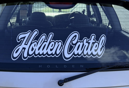 Holden Cartel Script Sticker Large