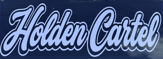 Holden Cartel Script Sticker Small